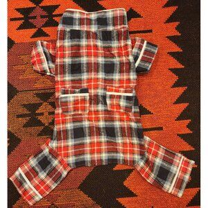 Unbranded Cotton Flannel Red Plaid Dog Pajamas. Size Large